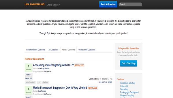 Unreal Engine AnswerHub