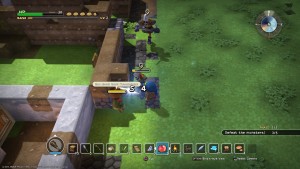 dragon quest builders, screenshot, game play, monster, attack